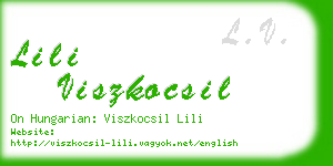 lili viszkocsil business card